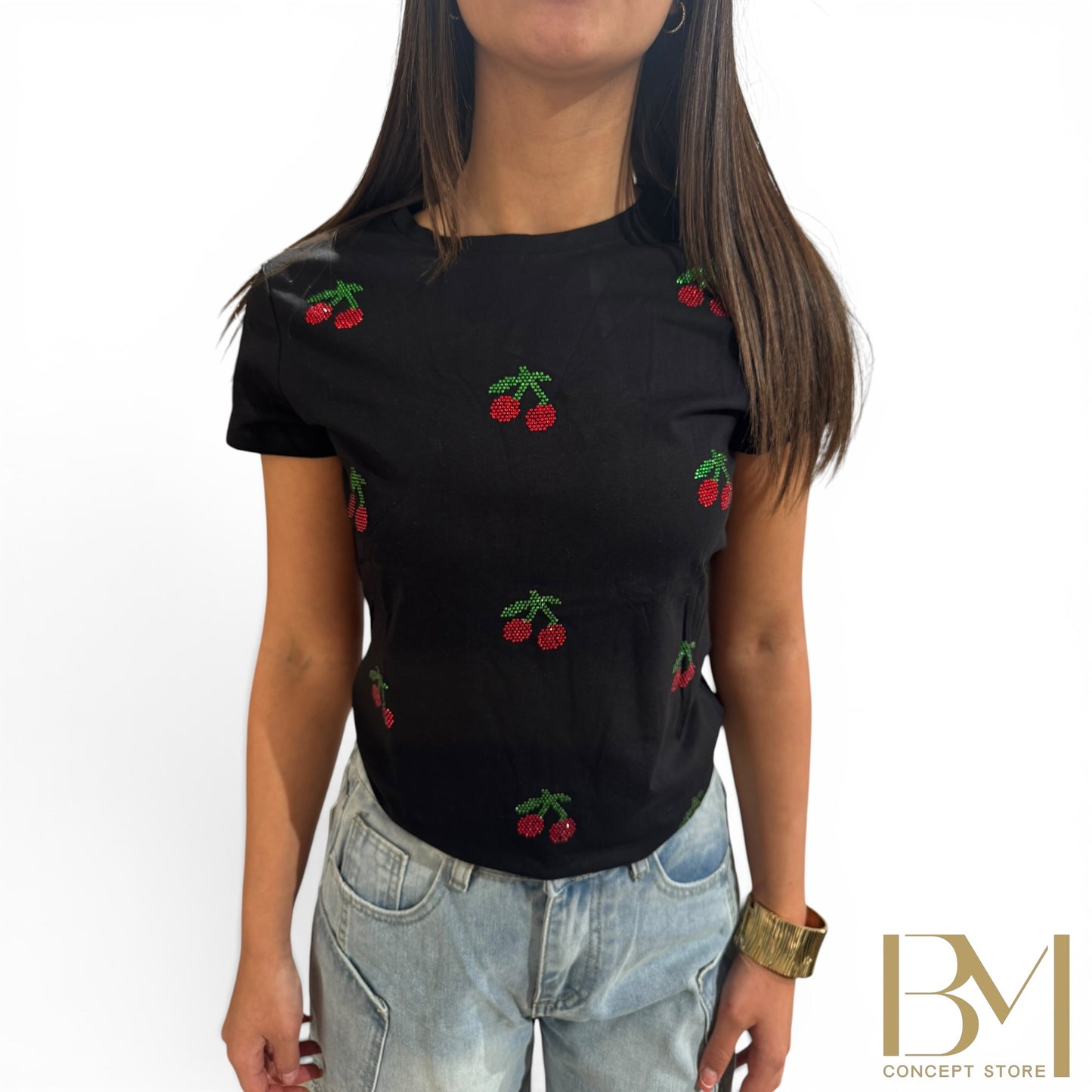 T-shirt SUMMER 🍒 nera